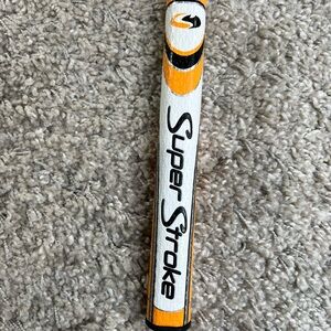 Super Stroke 3.0 White and Orange Golf Putter Grip